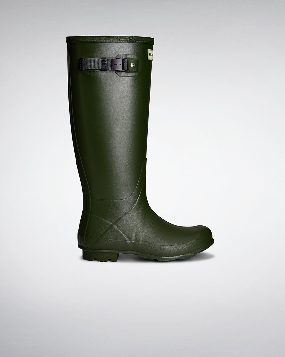 Hoge Regenlaarzen Dames - Hunter Norris Field Neoprene Lined - Groen - 28AIXWDMZ